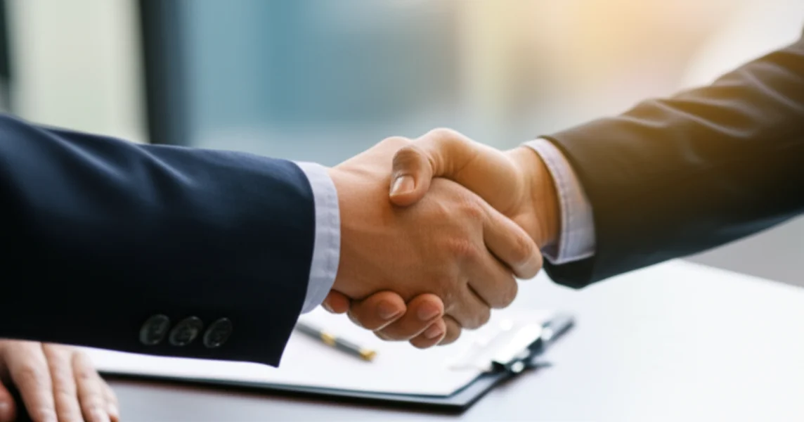 Handshake deal closing